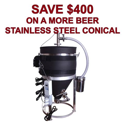 Save 400 On A More Beer Ultimate Stainless Steel Conical Fermenter With Temperature Control