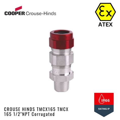 Exproof Cable Gland CROUSE HINDS TMCX165 TMCX 165 1 2 NPT Corrugated