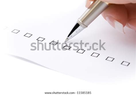 Woman Hand Marking Check Box Stock Photo Shutterstock