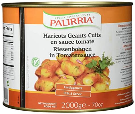 Amazon Palirria Gigantes Giant White Beans 2 Kilo Can Baked