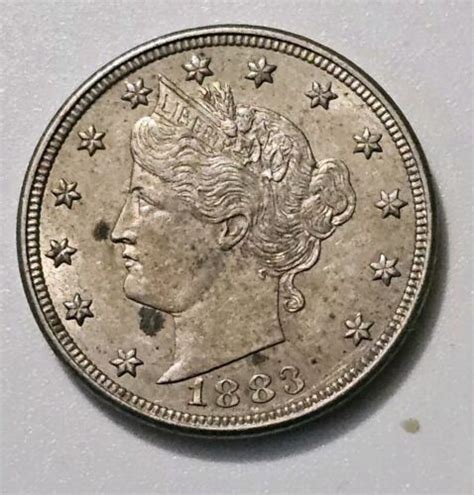 1883 P Philadelphia Liberty Head V Nickel 5c Nc No Cents Uncirculated