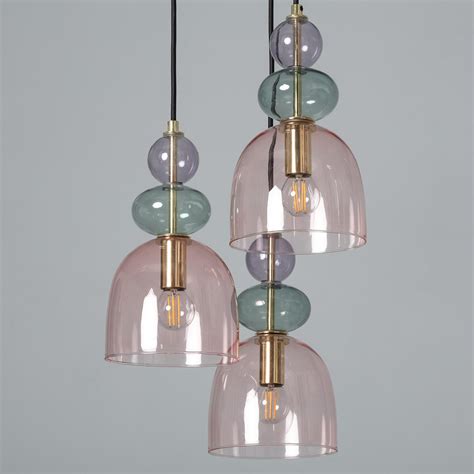 Ledkia Suspension M Tal Et Verre Tri Baudelaire Rose