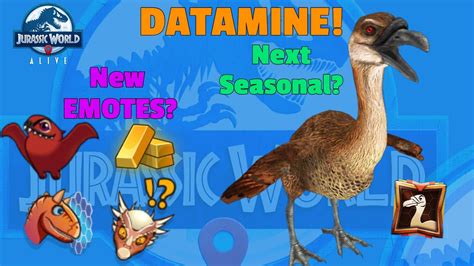 Datamine New Emotes Rodrigues Solitaire Season Jurassic World Alive 216 Youtube