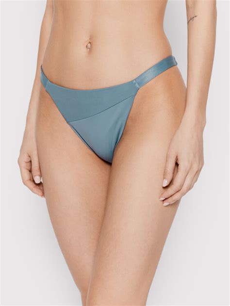 Calvin Klein Swimwear Dół od bikini KW0KW01715 Niebieski Modivo pl