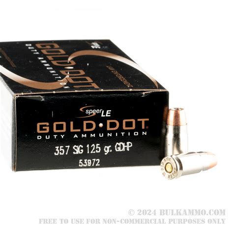 50 Rounds Of Bulk 357 SIG Ammo By Speer 125gr JHP