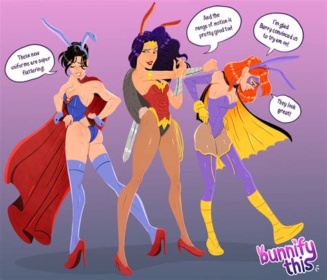 Supergirl Wonder Woman Batgirl Bunnified By Bunnifythis Hentai Foundry