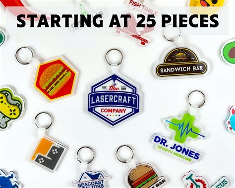 Custom Printed Logo Keychains Custom Acrylic Keychain - Etsy