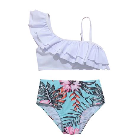 Gunia Baby Swimsuit Girl Bikini Floral Bathing Suit Swimwear For Poolside Seaside Years