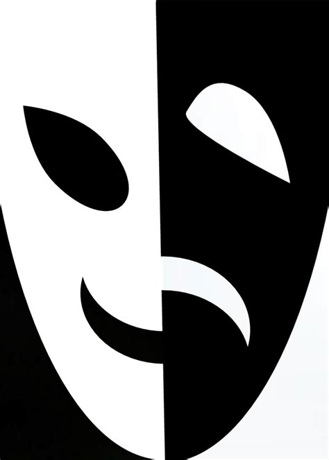 Download free photo of Mask,black,white,happy,sad - from needpix.com