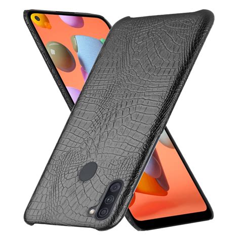 For Galaxy M Shockproof Crocodile Texture Pc Pu Case Black