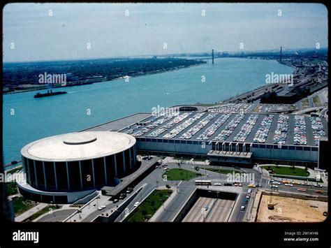 View of Cobo Hall and Detroit River, Detroit, Michigan , Cities & towns ...