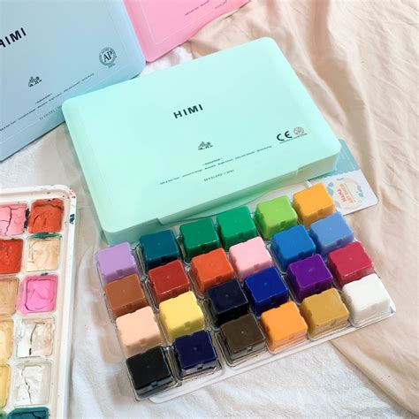 Màu Gouache Himi Thạch 18 24 36 48 Màu Himi Twin Shopee Việt Nam