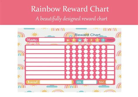 Rainbow Reward Chart Printable Pdf File Teaching Aid Etsy Uk