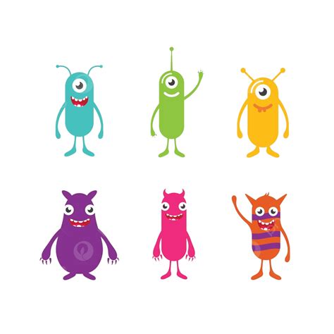 Monstruo Personaje De Dibujos Animados Pequeño Peludo Vector Png