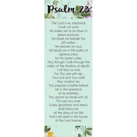 PSALM 23 (Bible Basic Bookmark) – Joseph's Inspirational