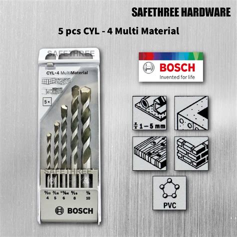 Bosch Pcs Cyl Multi Purpose Drill Bit Set Mm Mm Mm Mm Mm