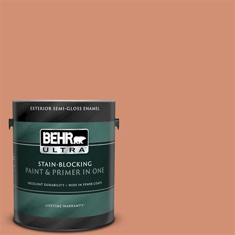 Behr Ultra Gal M Terra Cotta Clay Semi Gloss Enamel Exterior