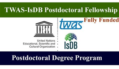 Twas Isdb Postdoctoral Fellowship 2023 Fully Funded