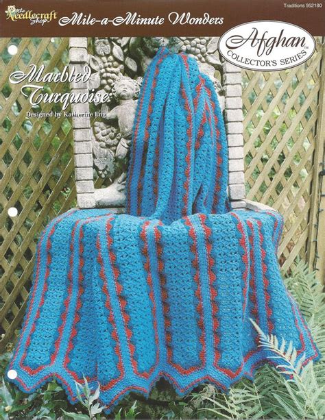 Marbled Turquoise Crochet Afghan Patternthe Needlecraft Shop Etsy Portugal Crochet Blanket