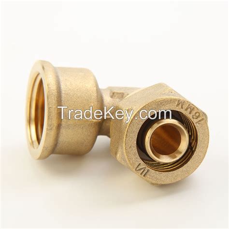 Brass Copper Compression Fittings For Pex Al Pex Pipe With Aenor Wras