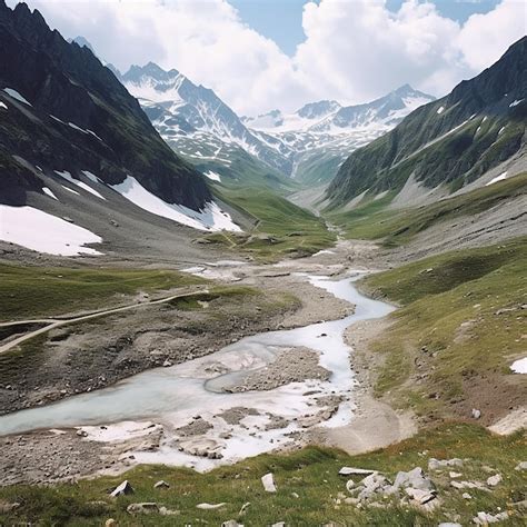 Premium Photo A Mountain Range Is Covered In Snow And The Mountains