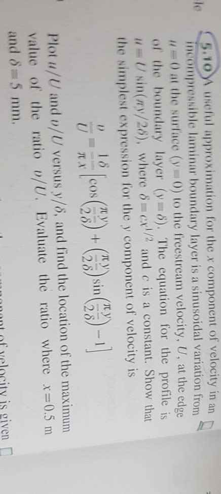 Solved Le 510 Useful Approximation For The X Component Of