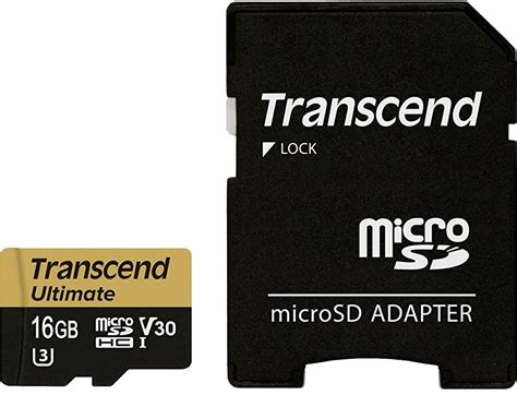 Карта памяти micro SDHC 16Gb Transcend UHS I U3 MLC TS16GUSDU3M SD