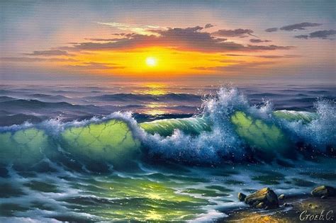 Sergei Stoev 1971 Wave At Sunrise Catawiki