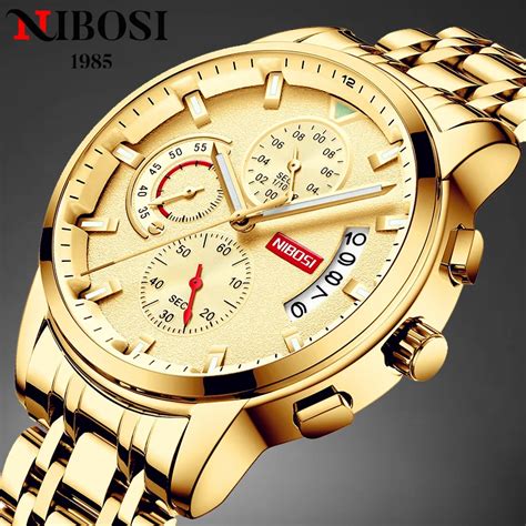 NIBOSI Reloj Anal Gico De Acero Inoxidable Para Hombre Accesorio De