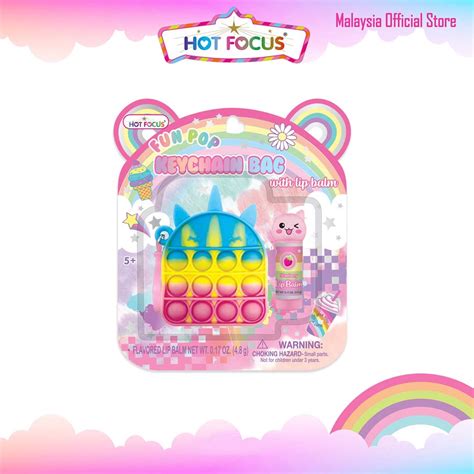 Hot Focus Fun Pop Keychain Bag Unicorn Lip Gloss Set Uc Shopee Malaysia