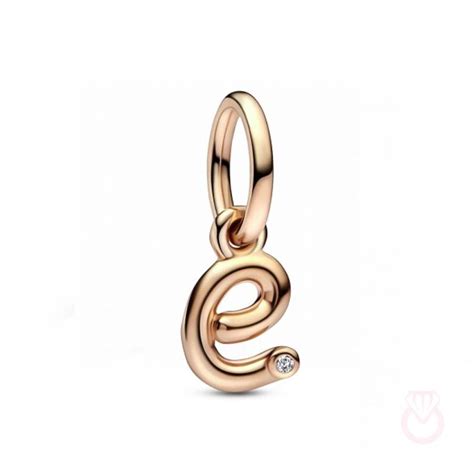 PANDORA Charm Colgante Con Un Recubrimiento En Oro Rosa De 14k Alfabeto