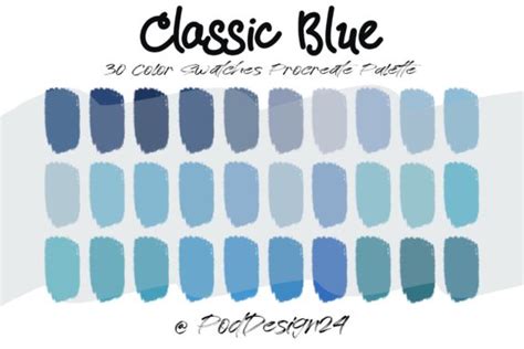 Azure Procreate Color Palette Hex Codes Blue Teal Navy Ubicaciondepersonascdmxgobmx