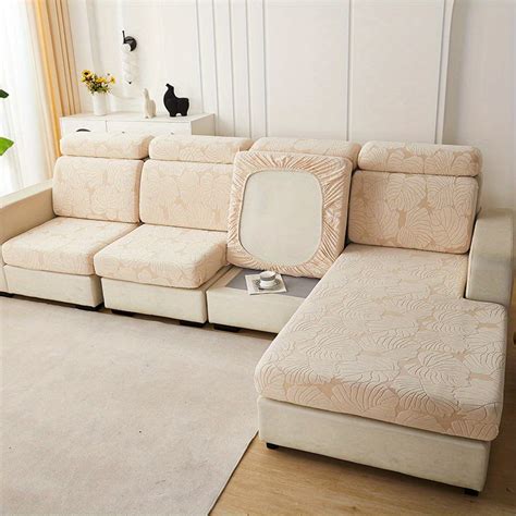 Acmdl Seater Solid Color Sofa Cover Stretch L Shape Sarung