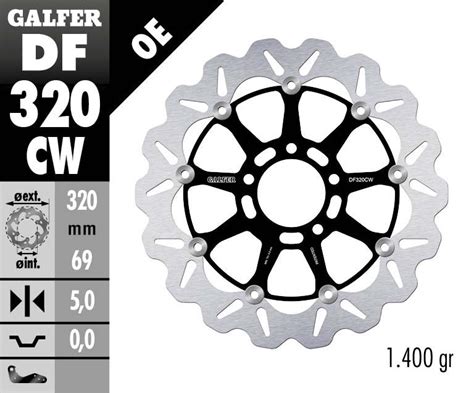 Bremsscheibe Set Galfer 2x DF320CW WAVE schwimmend vorne 320x5mm für