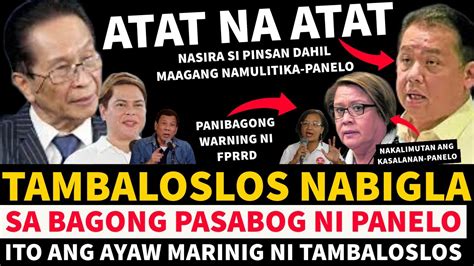 Tambaloslos Nabigla Sa Bagong Pasabog Ni Panelo Panibagong Warning Ni