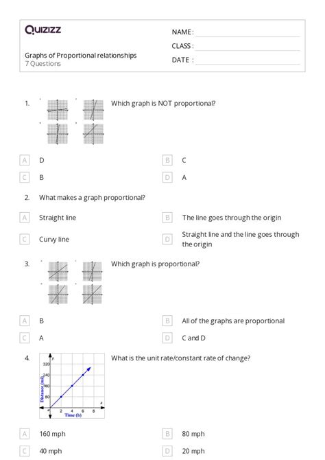 50+ Proportional Relationships worksheets on Quizizz | Free & Printable