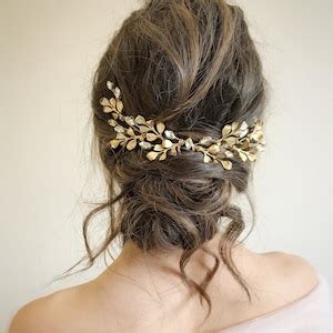 Greek Goddess Bridal Hair Comb Wedding Gold Headpiece Etsy