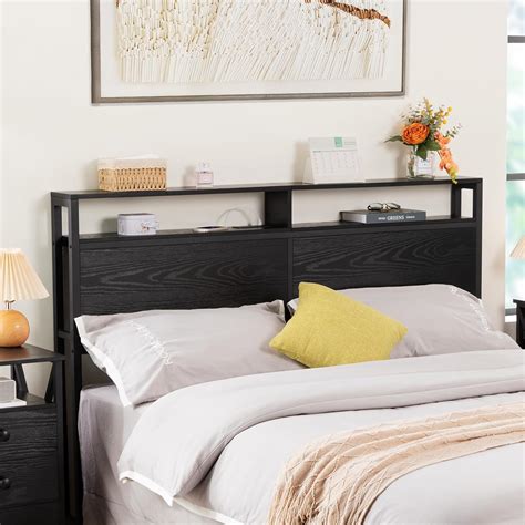 Amazon.com - LOAKEKEL Queen Headboard Only, Queen Size with Outlets and