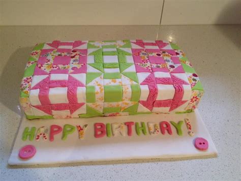 Iphone And A Quilt Patchwork Cake Quilted Cake Cake