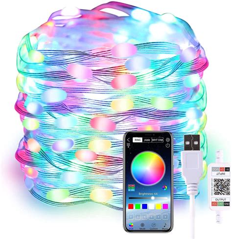 Kzyasnn Fairy Lights Colour Changing100 LED 33ft USB Plug In Main