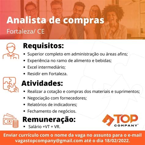 ANALISTA DE COMPRAS - Vagas Fortaleza