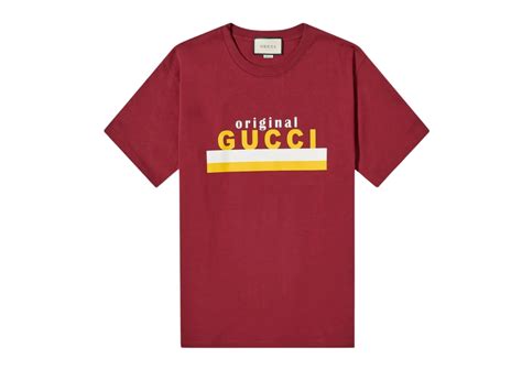 Sasom เสื้อผ้า Gucci Original Print Tee Burgundy เช็คราคาล่าสุด