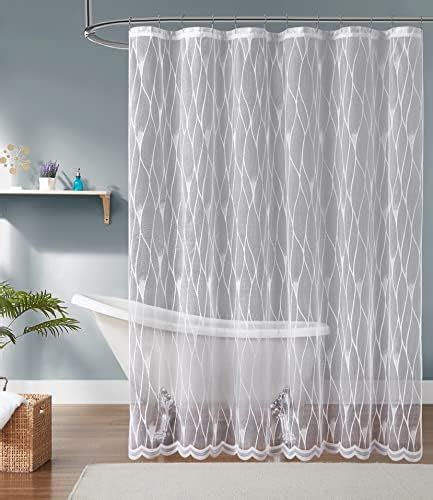 Decopots Lace Shower Curtain 72 X 72 Inches Luxury Shower