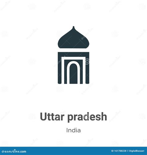 Uttar Pradesh Vector Icon on White Background. Flat Vector Uttar ...