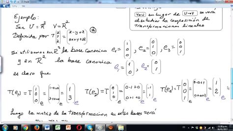 Matriz asociada a una transformación lineal en diferentes bases V2