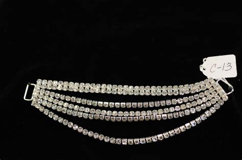 C 13 5 5 In 6 Row 4 Dangle Rhinestone Bikini Connector Vandella Costumes