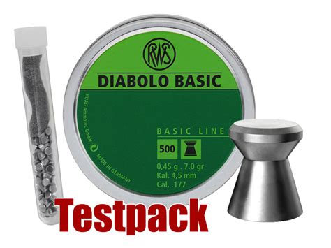 Testpack Flachkopf Diabolos Rws Basic Kaliber Mm G Gl