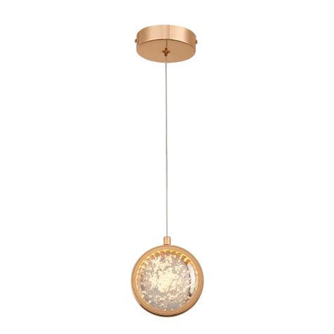 PENDENTE CRISTAL SATURNO BOLHAS DOURADO 7W 3200K NE 1614 Loja Eletroluz