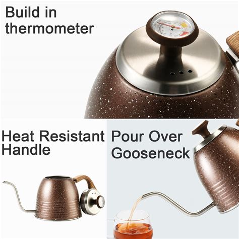 Gooseneck Kettle Stainless Steel Pour Over Coffee Tea Kettle With