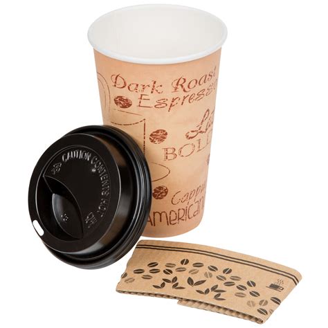 Choice Oz Paper Hot Cup Lid And Sleeve Combo Kit Pack